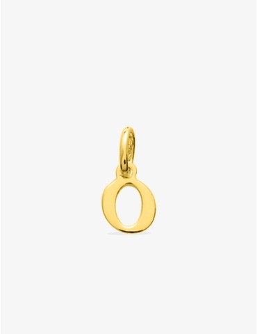 Pendentif lettre O plaqué or