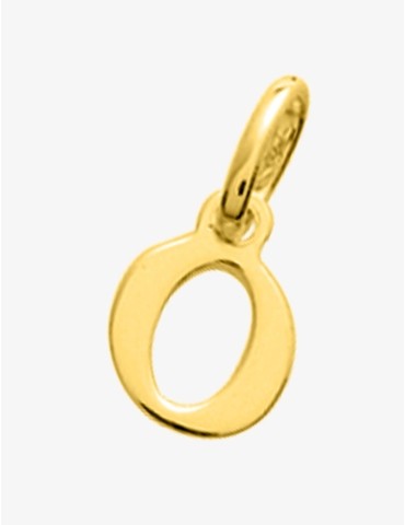 Pendentif lettre O plaqué or