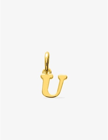 Pendentif lettre U plaqué or