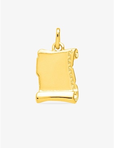 Pendentif parchemin plaqué or