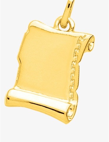Pendentif parchemin plaqué or