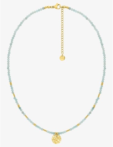 Collier en acier doré,...