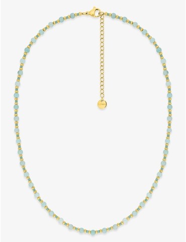 Collier acier doré,...