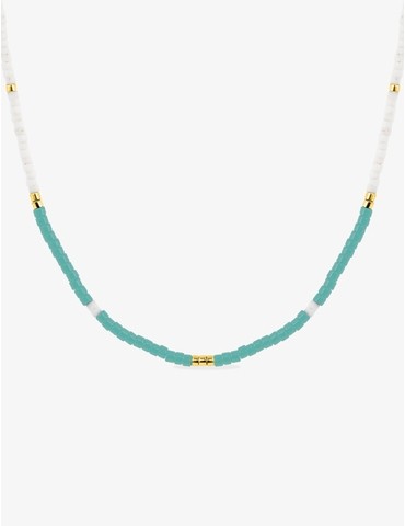 Collier acier doré avec...