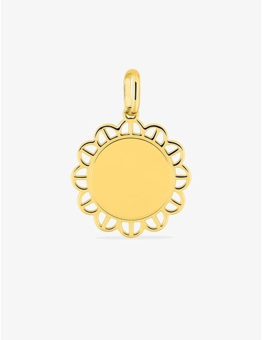 Médaille plaqué or à graver