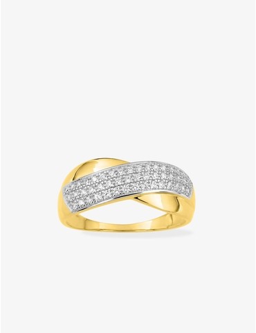 Bague or 375 ‰ jaune et...