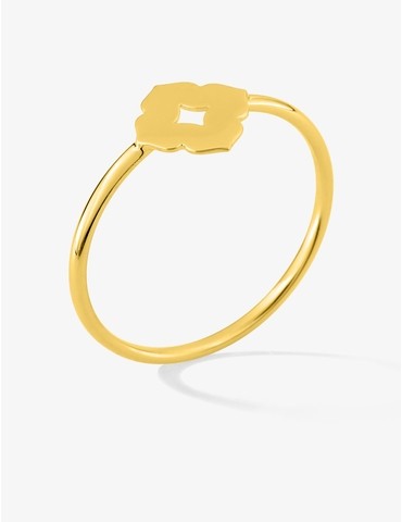 Bague or 750 ‰ jaune motif...