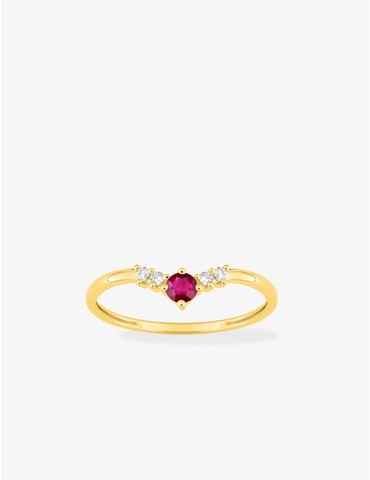 Bague or 750 ‰ jaune avec...