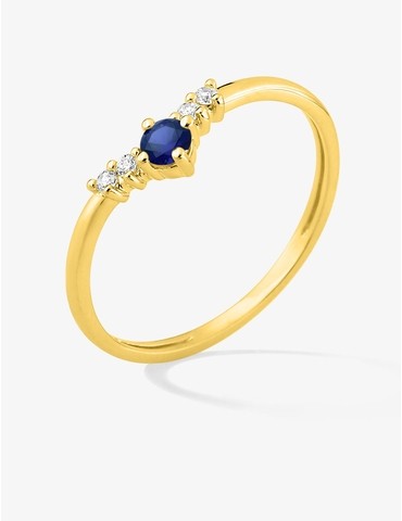 Bague or 750 ‰ jaune avec...