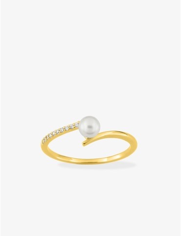 Bague or 750 ‰ jaune avec...