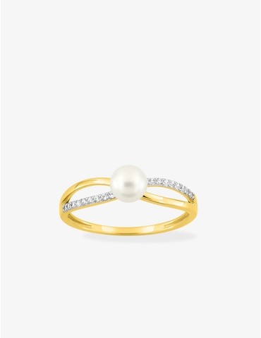 Bague or 750 ‰ jaune et...