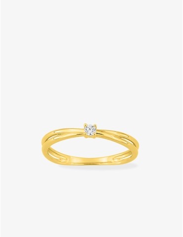 Bague or 750 ‰ jaune avec...