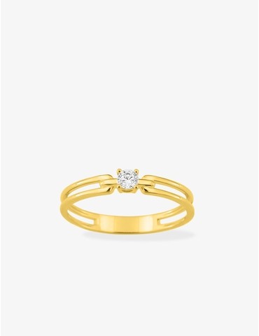 Bague or 750 ‰ jaune avec...