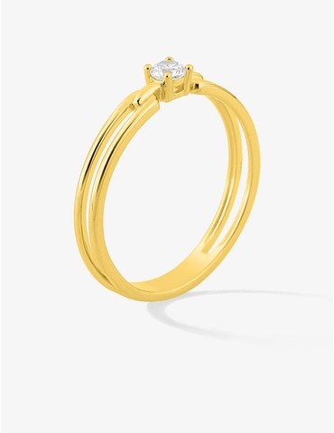 Bague or 750 ‰ jaune avec...