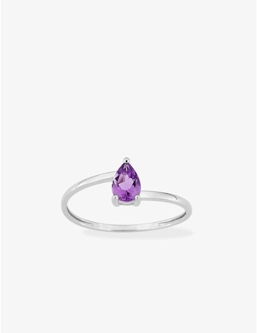 Bague or 750 ‰ blanc avec...