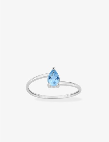 Bague or 750 ‰ blanc avec...