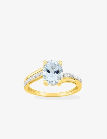 Bague or 750 ‰ jaune et...