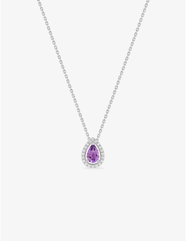 Collier or 750 ‰ blanc avec...