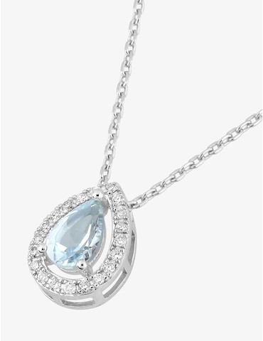 Collier or 750 ‰ blanc avec...