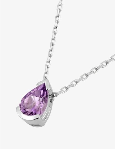 Collier or 375 ‰ blanc avec...