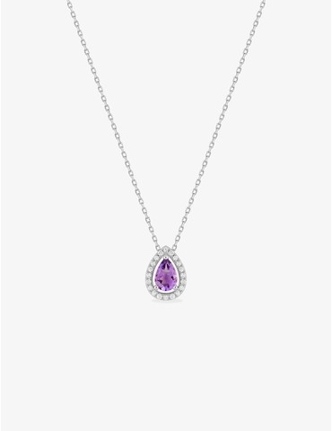 Collier or 375 ‰ blanc avec...