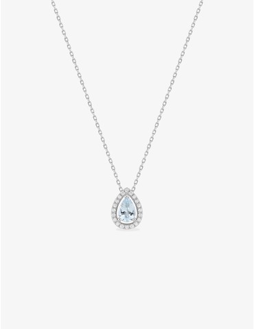 Collier or 375 ‰ blanc avec...