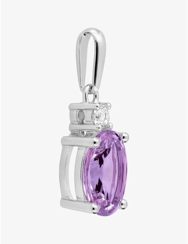 Pendentif or 375 ‰ blanc...