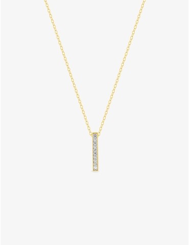 Collier or 750 ‰ et rhodium...