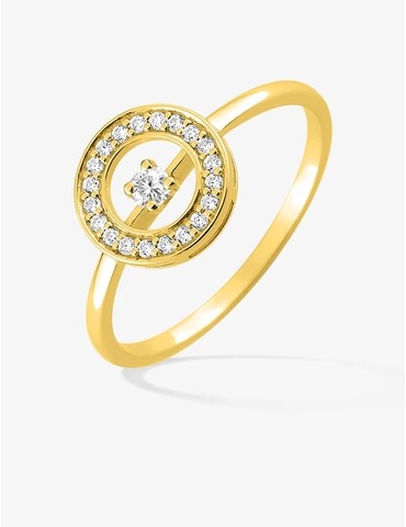 Bague plaqué or avec 21...