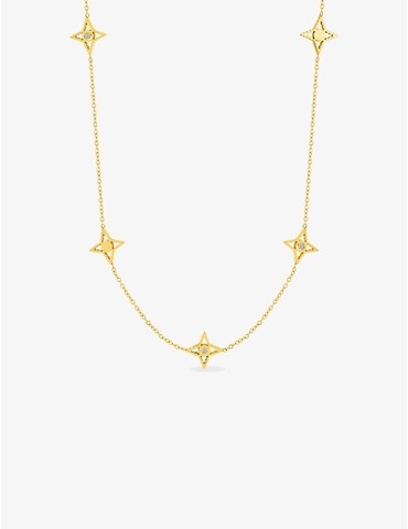 Collier acier doré motifs...