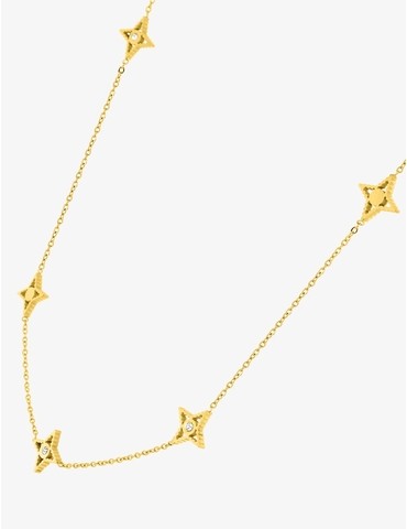 Collier acier doré motifs...