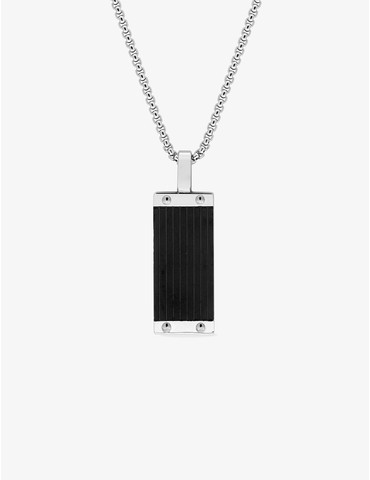 Collier bicolore en acier...