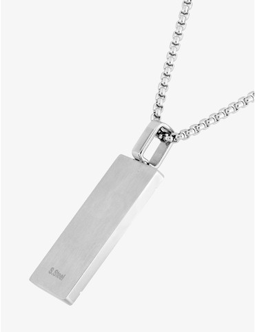 Collier bicolore en acier...