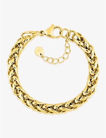 Bracelet acier doré maille...