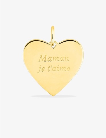 Pendentif cœur or jaune 375...