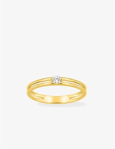 Bague or jaune 375 ‰ anneau...