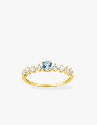 Bague or jaune 375 ‰ topaze...