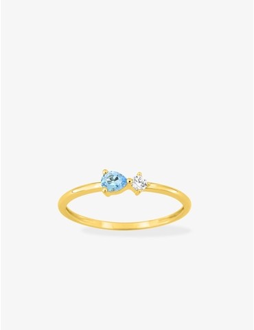 Bague or jaune 375 ‰ topaze...