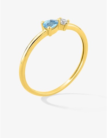 Bague or jaune 375 ‰ topaze...