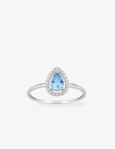 Bague or blanc 375 ‰ avec...