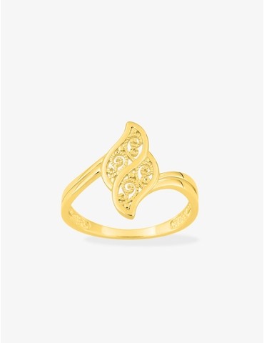 Bague or jaune 750 ‰ motif...