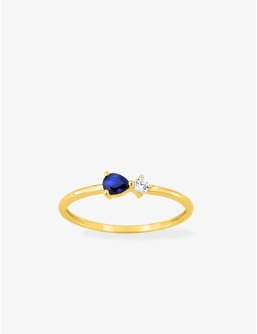 Bague or jaune 750 ‰ avec...