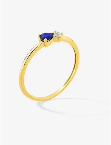 Bague or jaune 750 ‰ avec...