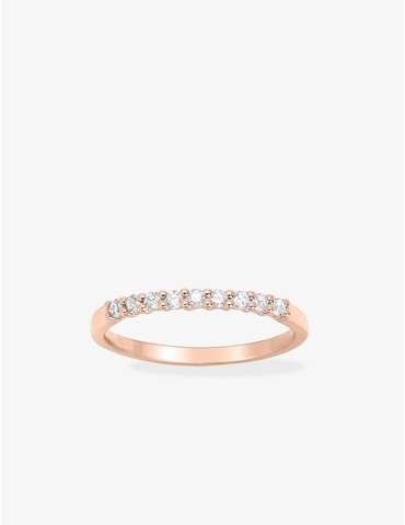 Bague demi-alliance or rose...