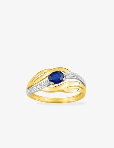 Bague or 375‰ jaune et...