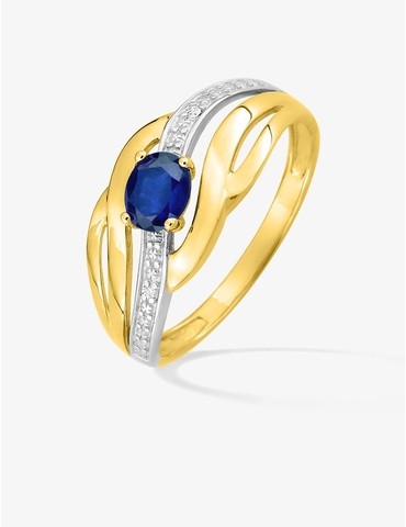 Bague or 375‰ jaune et...