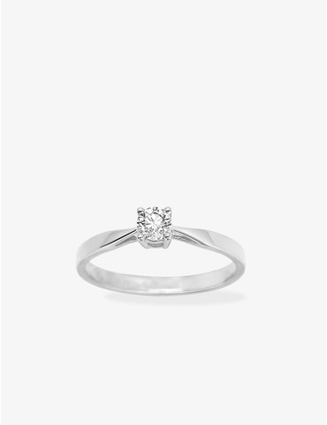 Solitaire or 750 ‰ blanc...