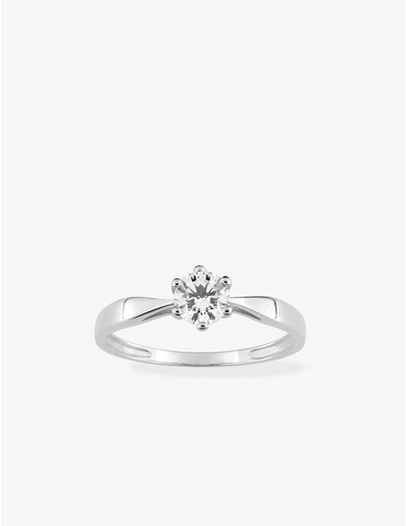 Solitaire or 750 ‰ blanc...