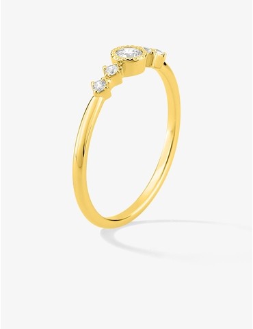 Bague or 750 ‰ jaune avec...