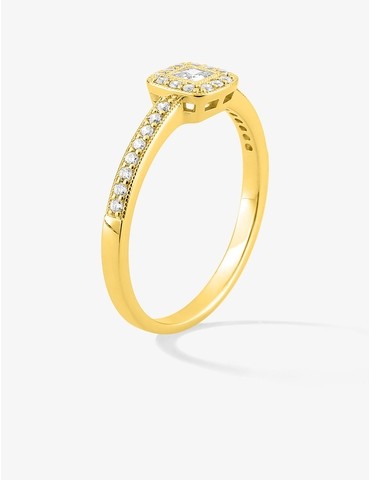 Bague or 750 ‰ jaune avec...